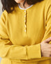 Women's Thermal Henley - Nugget Gold